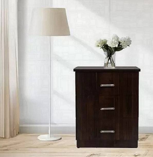 RSPOL 3 DRAWER SIDE TABLE Engineered Wood Side Table