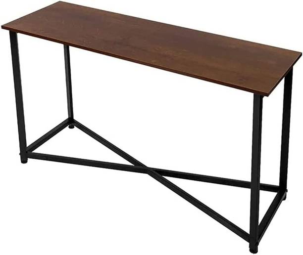 Indian Decor XL4217 Flower Bar Table Metal Frame, Multi-Functional Desk Solid Wood Side Table