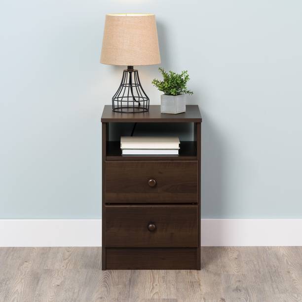 TRUE FURNITURE Rosewood (Sheesham ) 2 Drawer & 1 shelf Solid Wood Side Table