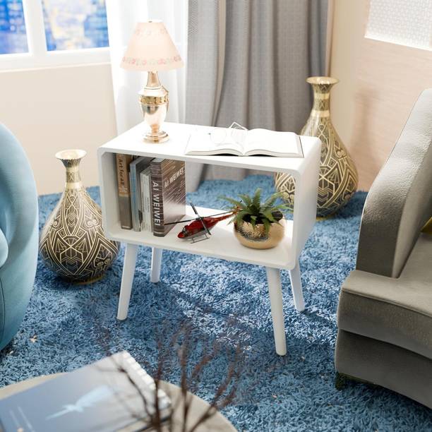 etiquette art Retro Bookcase Nightstand, End Table,Bed Side Table/Magazine Stand with Storage Engineered Wood Side Table