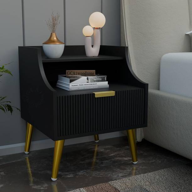 FURNITELL Modern Bedside Collection Solid Wood Bedside Table