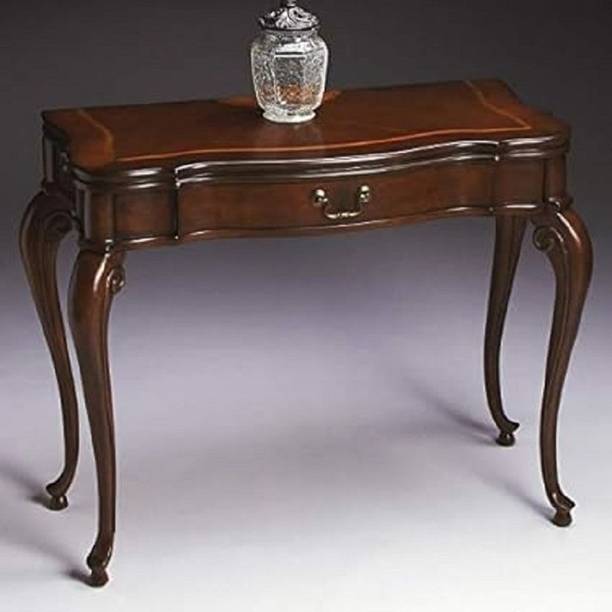 Home wood Handmade Pure Indian Elm Wood Console Table without Drawer in Melamine Finish Solid Wood Console Table