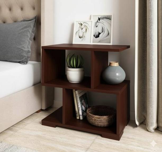T M A TRADER Bedside Table, Stylish Side Table, Wooden Table for Living Room Engineered Wood Side Table