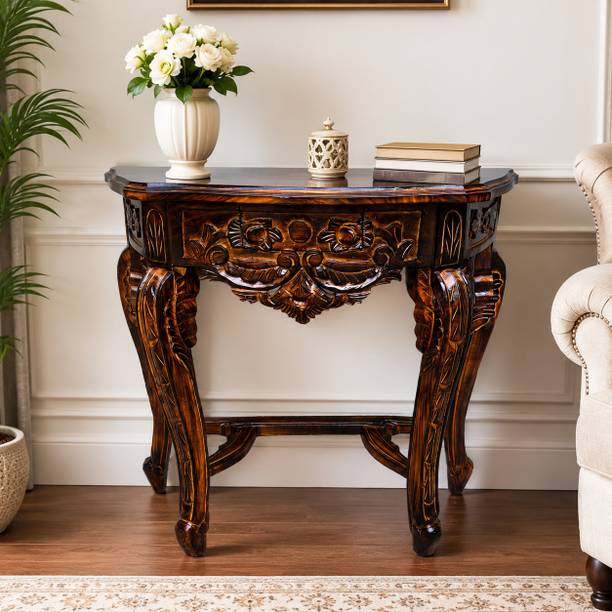 The Wooden Artistry Wooden carving table Solid Wood Console Table