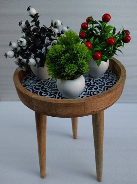 OnlineCraft Solid Wood Side Table