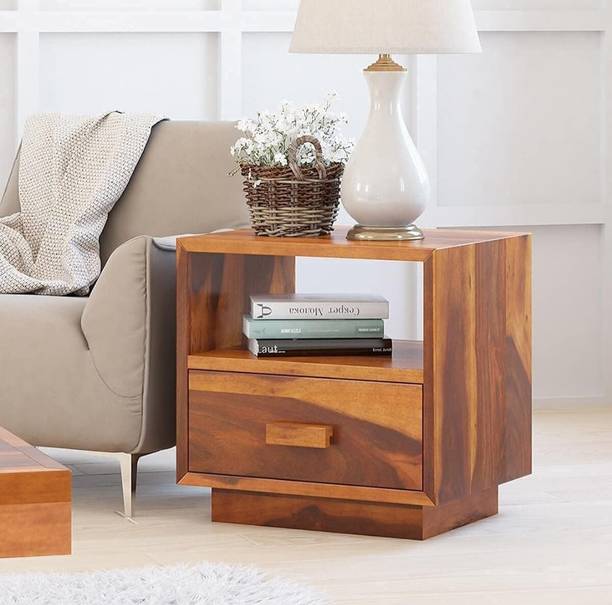 SRB Furniture Sheesham Wood Bedside Table Style-08 (brown, 1 drawer ) Solid Wood Bedside Table