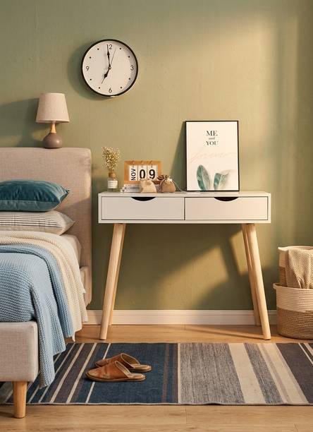 CROWN ART SHOPPEE Mid Century Side Table, Storage Console Desk, Entryway Table, Sofa Side Table Engineered Wood Side Table
