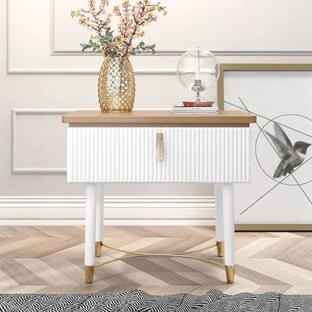 NG Decor Bedroom Living Room End Side Table With Storage Drawer Cabinet Night Stand Engineered Wood Bedside Table