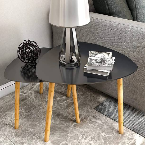 Decorhand Antique Wooden Foldable Side Table For Living Room Solid Wood End Table