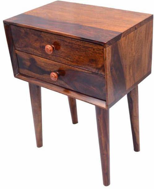 WayWood Sheesham Wood Wooden Bedside Table For Bedroom | Nightstand Table Solid Wood Bedside Table