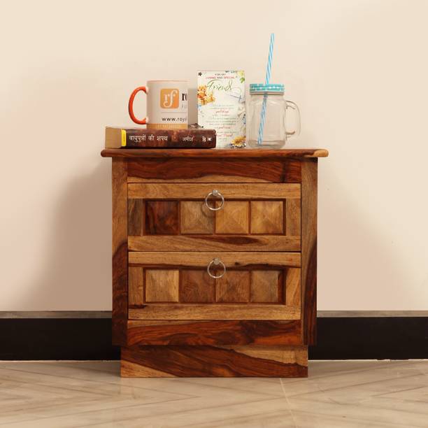 Sheesham Craft Diamondie, Ready to Use,Sheesham Wood,12-Month Warranty,Single Bedside Solid Wood Bedside Table