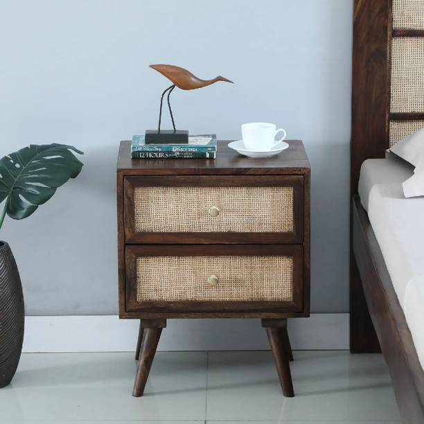 Kendalwood Furniture Premium Quality Bedside Table with 2 Drawers Storage for Bedroom, Living Room Solid Wood Bedside Table
