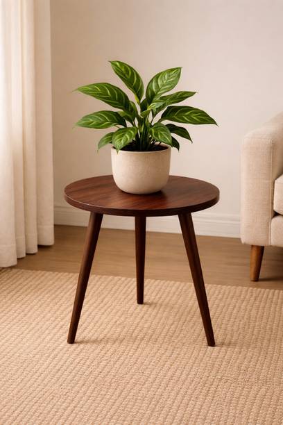Ereteken ART Round Side Table, Small End Table for Living Room Engineered Wood Side Table Engineered Wood Side Table