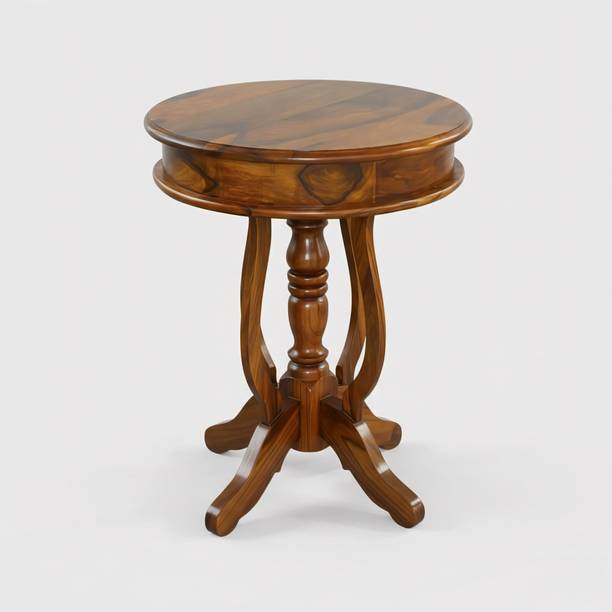 apana timber Apana Timber Sheesham Round Accent Table Solid Wood End Table