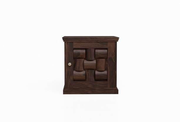 WOODENJOY Wooden Bed Side Table with 1 Door/End Table for Living & Bedroom Use Solid Wood Bedside Table