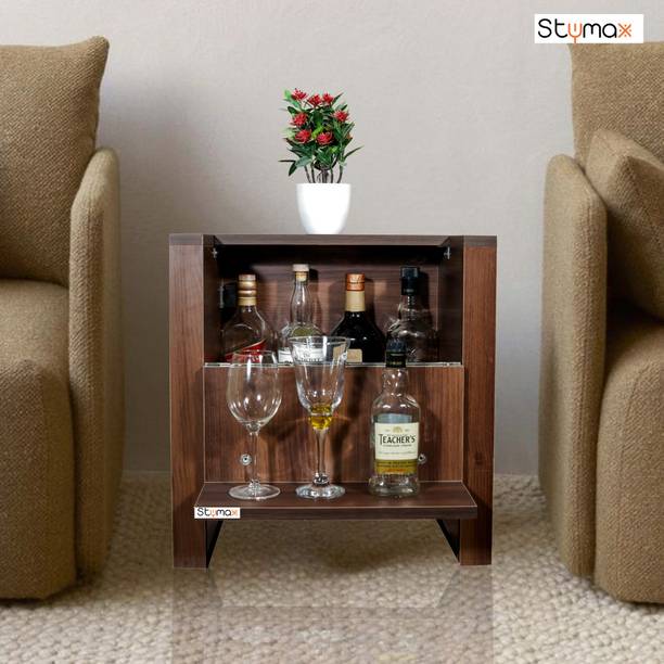 Stymax NEW(BED SIDE TABLE WITH BAR )1004 Engineered Wood Bar Cabinet