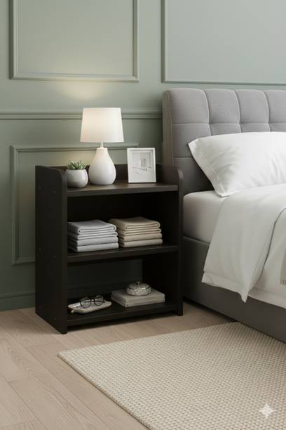 craft buzz Bedside Stand | Modern End & Coffee Table | Sofa Side Shelf & Corner Organizer Engineered Wood Bedside Table