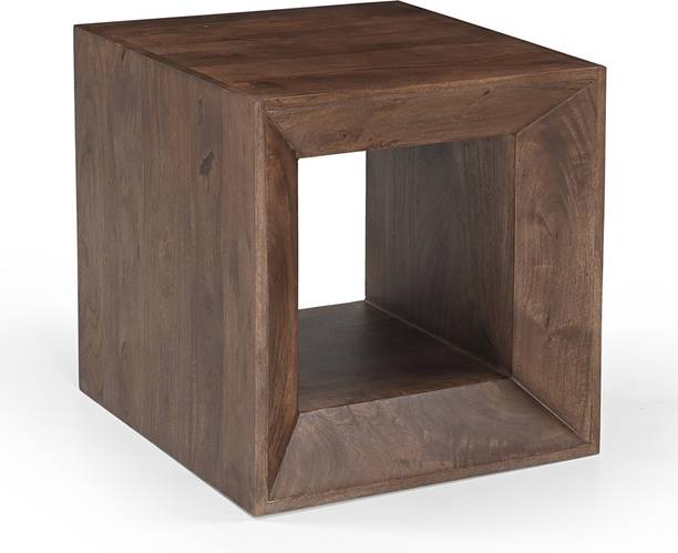Fine Kraft INC Iconic Solid Wood Evrard Side Table for Bedroom, Side Tables for Living Room Solid Wood Side Table