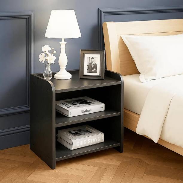 AS DREAM DECOR 3 Tier Wooden Shoe Rack for Home Solid Wood Bedside Table