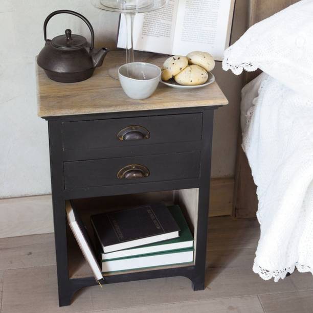 APRODZ Sheesham Wood Side Table For Bed Room / Living Room| Drawer Storage Solid Wood Bedside Table