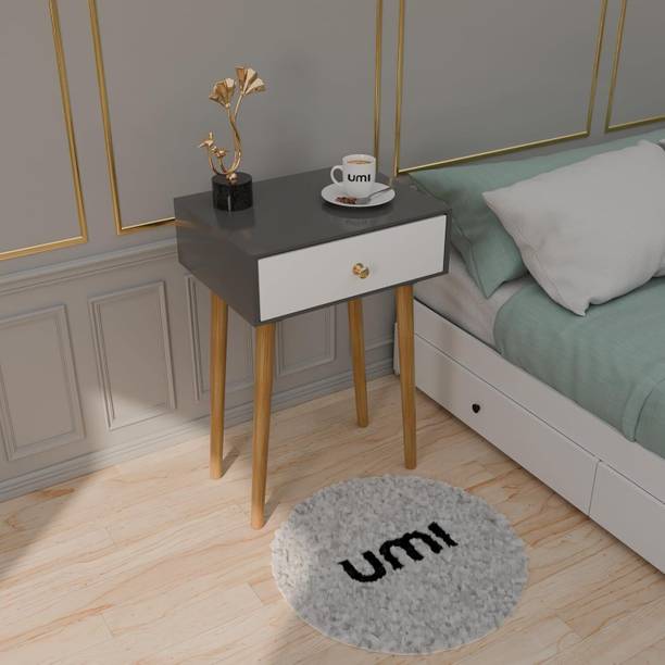 etiquette art Modern Bedside Table with Solid Wood Legs/Side Table With Drower Engineered Wood Side Table