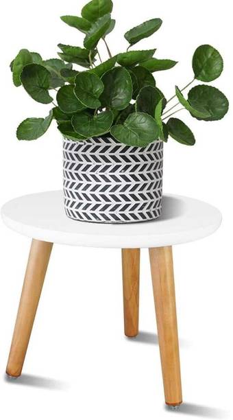 SMART SHOPPEE Beautiful Antique Wooden Fold-able Round Shape Solid Wood Side Table Solid Wood Side Table