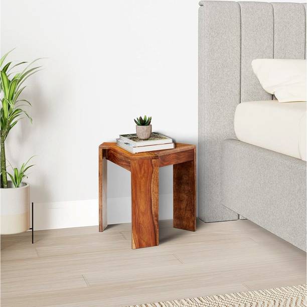 Ikiriya Avina Sheesham Wood Contemporary Triangle Solid Wood Side Table
