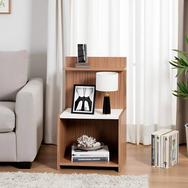 FURNEASER Wetty Bedside Table, End & Sofa Side Small Table, Stool, Engineered Wood Side Table