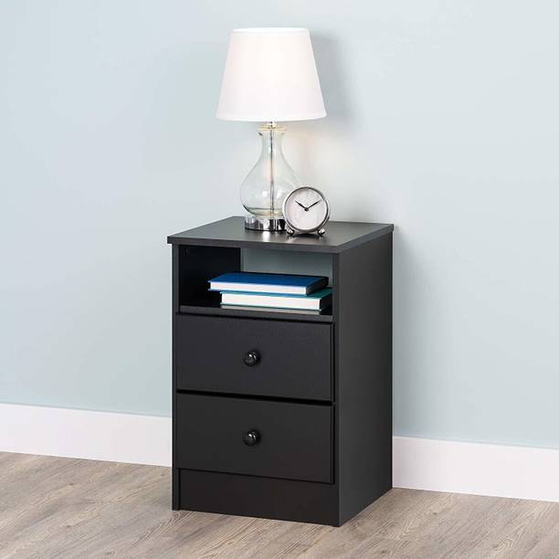 UNITEK FURNITURE 2 Drawer And 1 Self Storage, Side Table, Night Stand Engineered Wood End Table