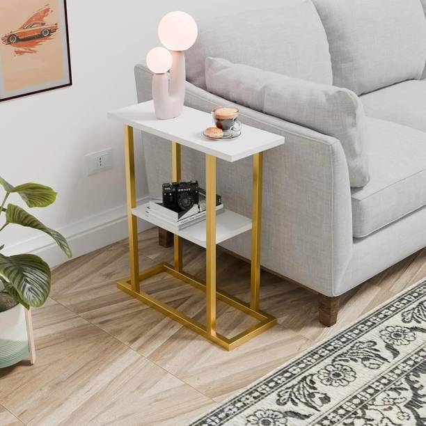 Furnisthan golden white Engineered Wood Side Table