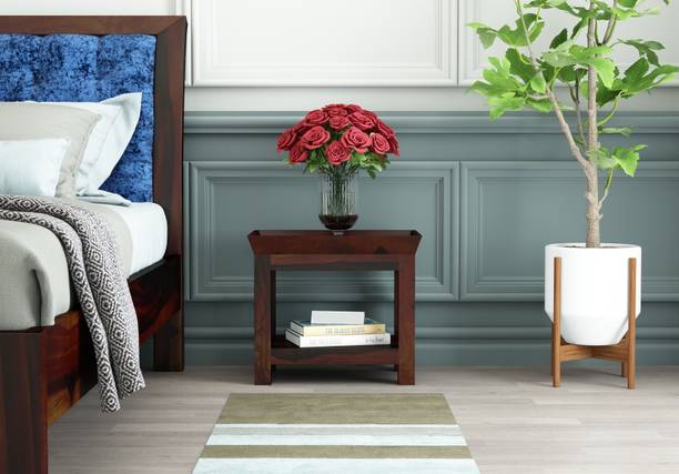 UNITEK FURNITURE Stack Rosewood ( Sheesahm ), Night Stand Table, 1 Drawer Bedroom Table Solid Wood Bedside Table