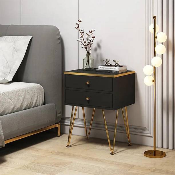 NG Decor Bedroom Living Room End Side Table With Storage Drawer Cabinet Night Stand Engineered Wood Bedside Table