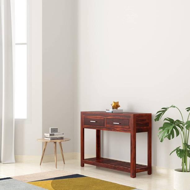 Rajgharana Sheesham Wooden Bedside Table with 2 Drawer and 1 Shelf For bedroom/LivingRoom Solid Wood Console Table