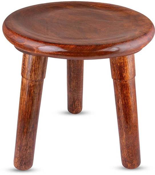 FABULO Modern End Table|Stool for Living Room Side|Corner Table -Brown Round Tabletop with 3 Foldable Legs// Keep Drinks And Snacks At Hand. you Can Also Use It To Offer Additional Space, Place a Photo Frame & a Table Lamp, as a Book. Engineered Wood Side Table