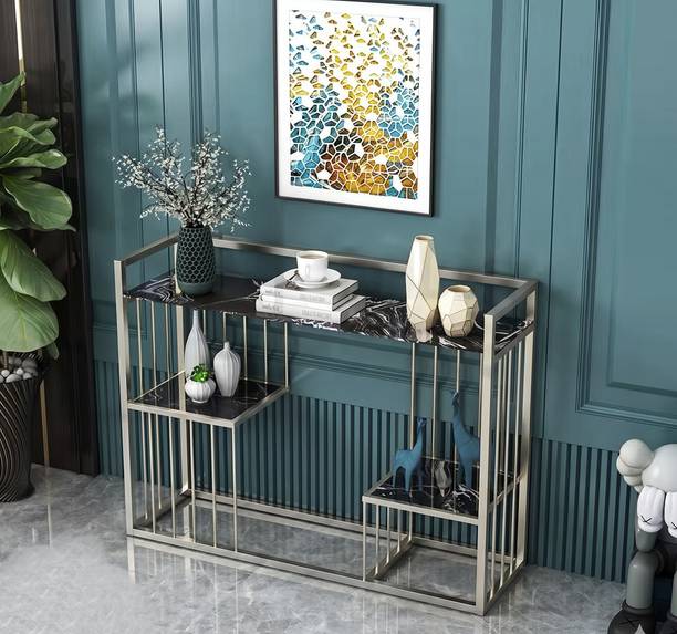 ARTROCK Hallway Entrance Table, Decorative Display Rack for Home Office Bedroom Engineered Wood Console Table