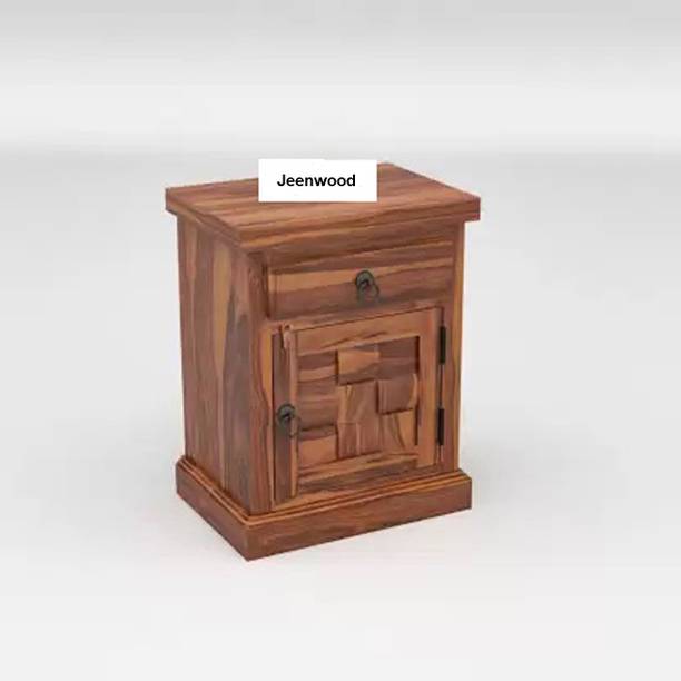 JeenWood Solid Wood Bedside Table
