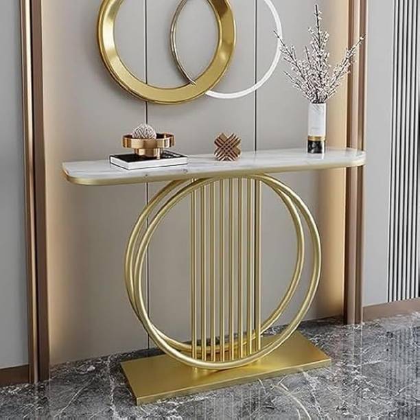 Artisan vibes Luxury Circular Design Engineered Wood Console Table