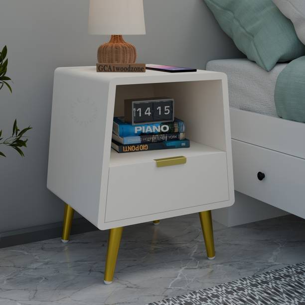FURNITELL GCA Modern Bedside Collection Solid Wood Bedside Table