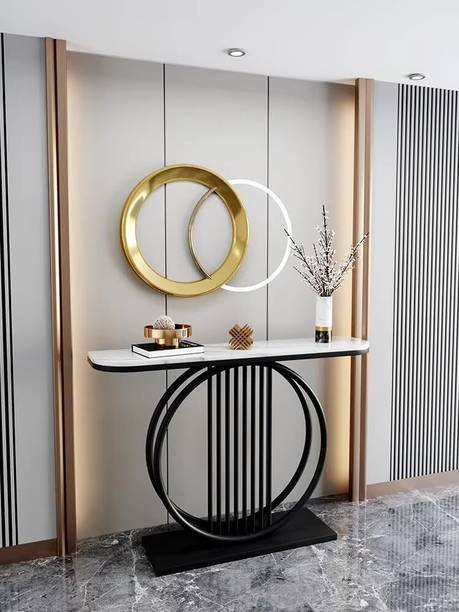 Artisan vibes Luxury Circular Design Engineered Wood Console Table