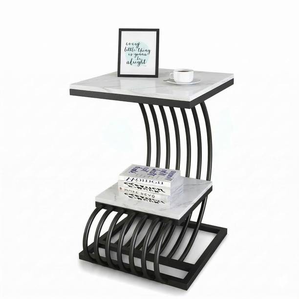 CROWN ART SHOPPEE Modern Compact End Table for Sofa, Bedside, Laptop, Tea & Coffee Table Metal Side Table