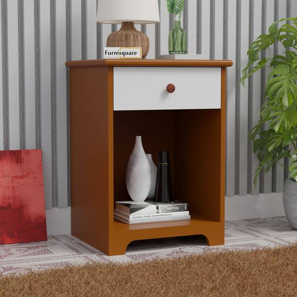 Furnisquare Solid Sheesham Wood Side Table for Bedroom | Bedside Table with Drawer End Table Engineered Wood Bedside Table