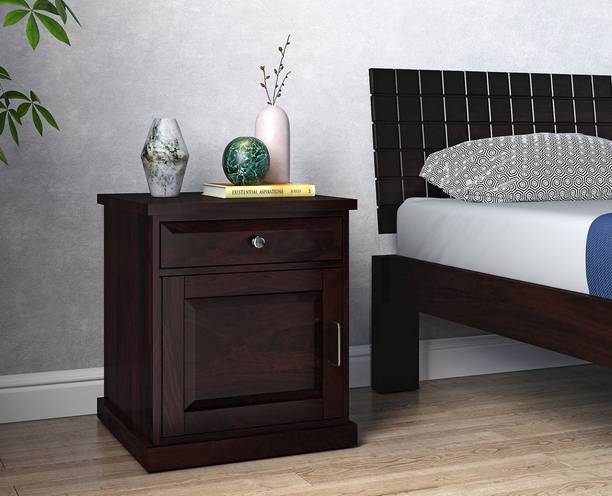 UNITEK FURNITURE Petro Sheesham ( Rosewood) 1 Drawer And 1 Door Bed Side Table For Living Room Solid Wood Bedside Table