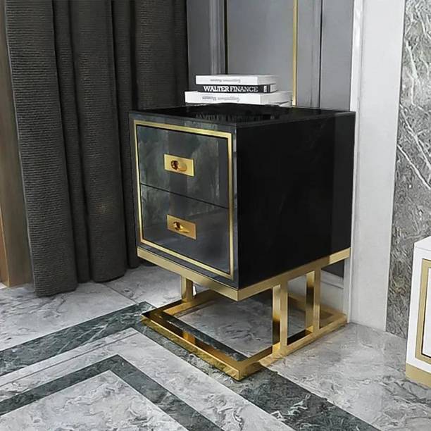 NG Decor Bedroom Living Room End Side Table With Storage Drawer Cabinet Night Stand Engineered Wood Bedside Table