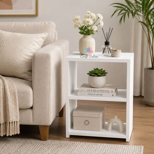 CraftOnline Wooden Side Table for Living Room and Bedroom Engineered Wood End Table