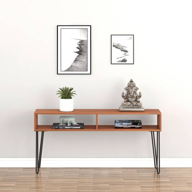 REDWUD Huxley Metal Side Table Engineered Wood Console Table