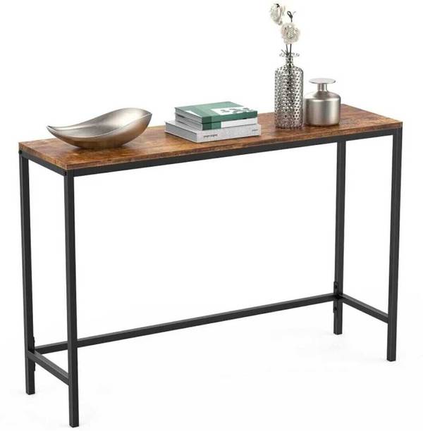 Kalpanik Craft Metal Frame Wooden Console Tables for Living Room Solid Wood Console Table
