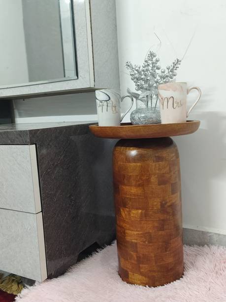 OnlineCraft Solid Wood Side Table