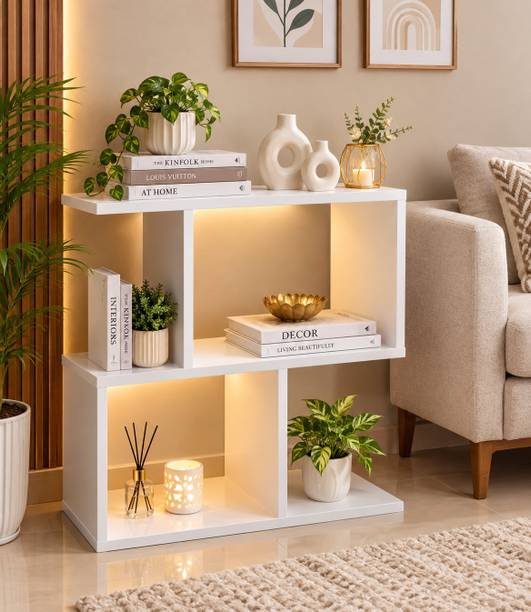 SKG ENTERPRISES Elegant Z Shape Bedside Table for Living Room and Bedroom Engineered Wood Side Table
