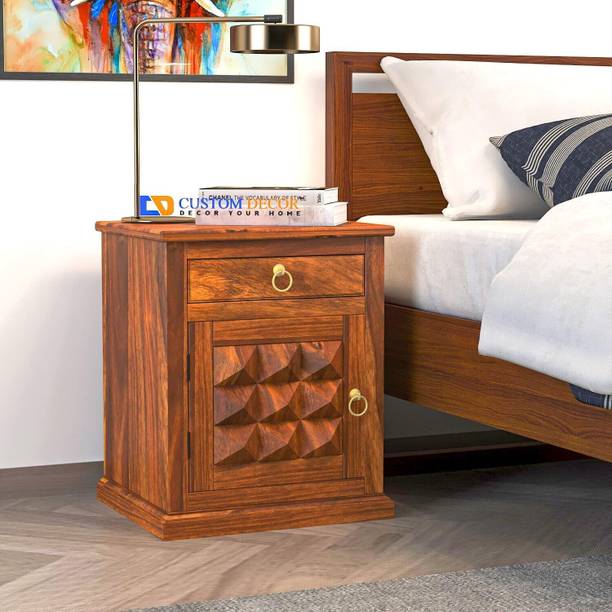Modway Sheesham Wood Bedside Table For Bedroom Solid Wood Bedside Table