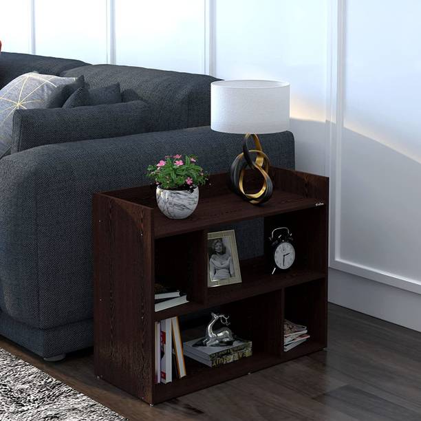 ANIKAA Satin End Table Engineered Wood Bedside Table
